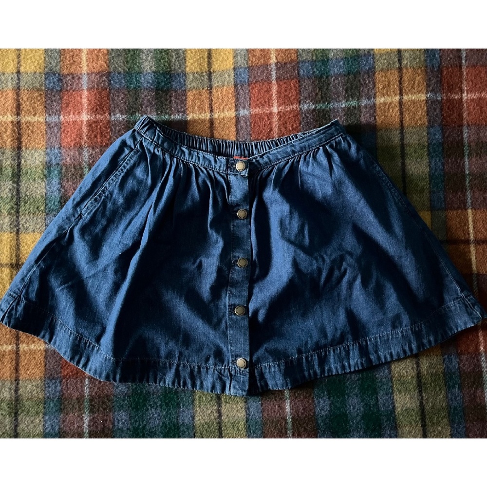 Joe Fresh Blue Denim Twirl Skirt With Pockets